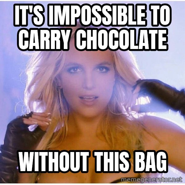 Professor Oak meme: it's impossible to carry chocolate / without this bag