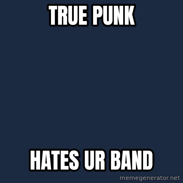 True Punk meme: true punk / hates ur band