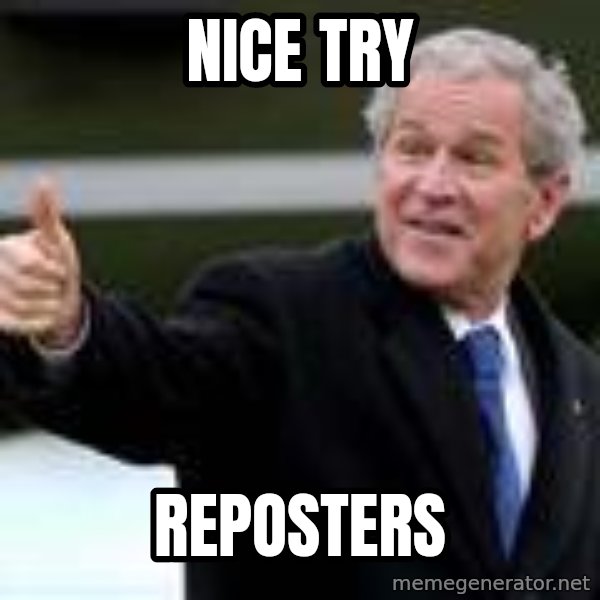 nice try bush bush meme: nice try / reposters
