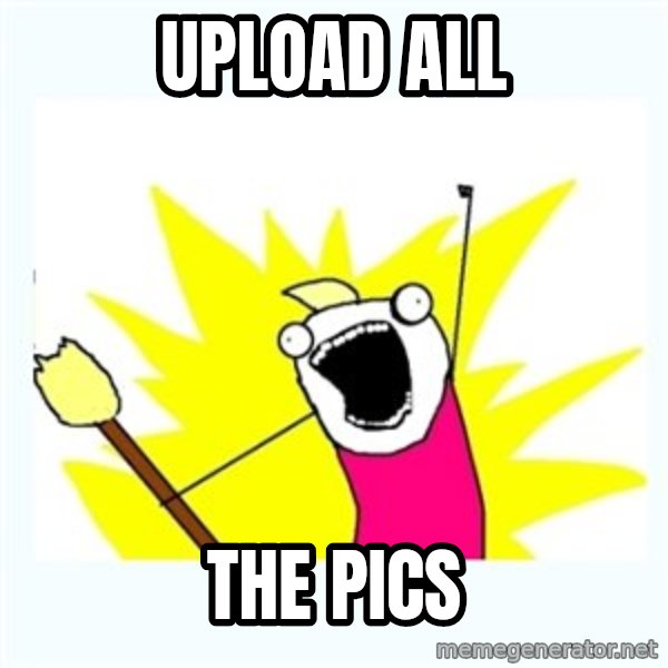 All the things meme: upload all / the pics