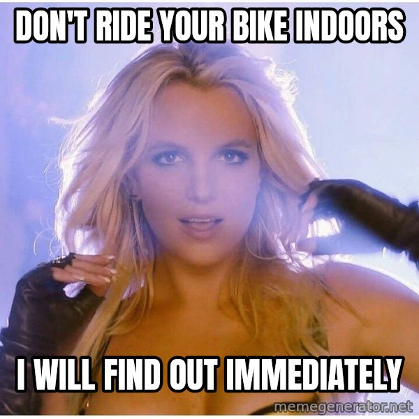 Professor Oak meme: don't ride your bike indoors / i will find out immediately
