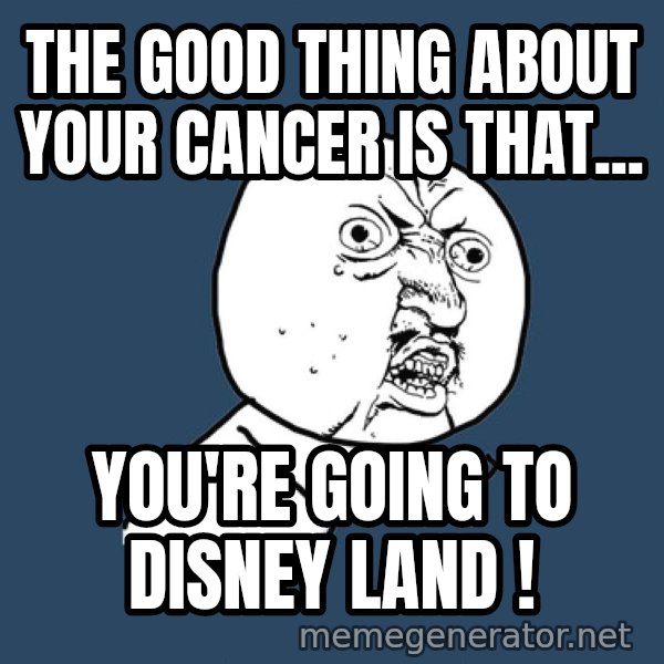 Ty Pennington meme: The good thing about your cancer is that... / YOU're going to disney land !
