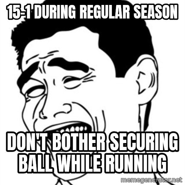 Yao Ming meme: 15-1 during regular season / don't bother securing ball while running
