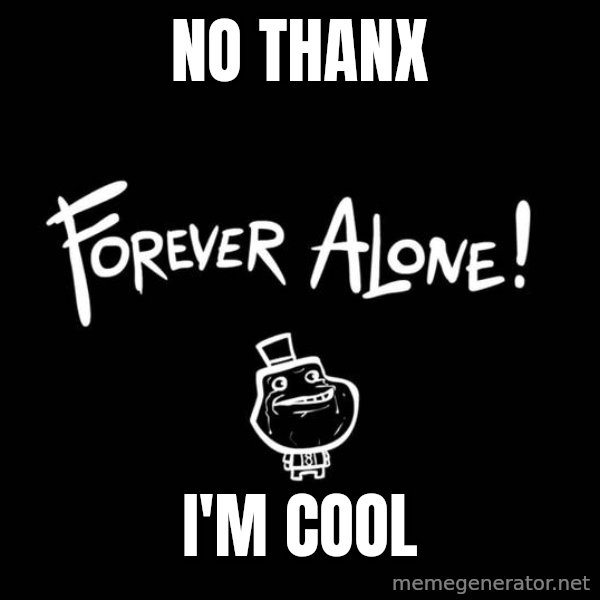Chill Out Lemur meme: nO THANX / i'M COOL