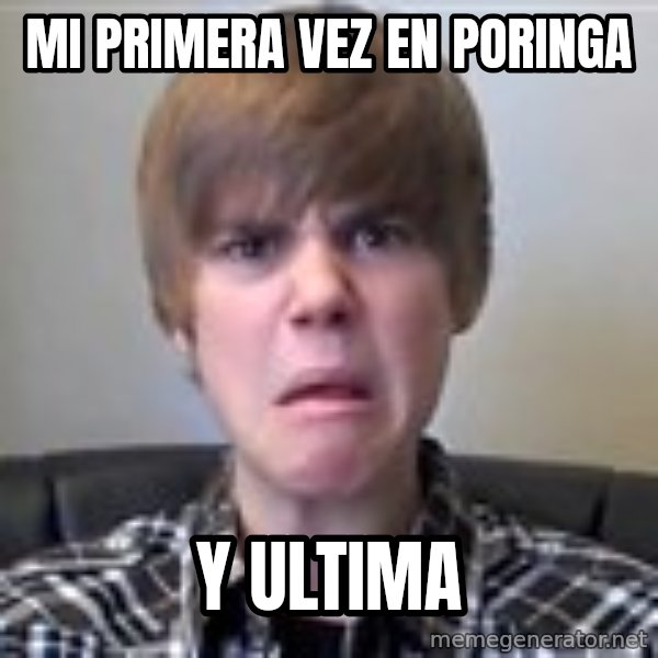 Justin Bieber 213 meme: mi primera vez en poringa / y ultima