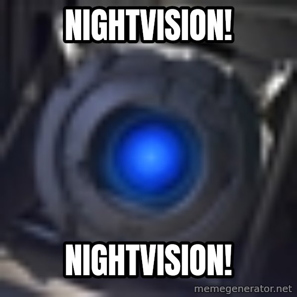 Portal Wheatley meme: Nightvision! / nightvision!
