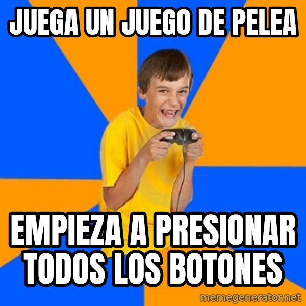 Annoying Gamer Kid meme: juega un juego de pelea / empieza a presionar todos los botones