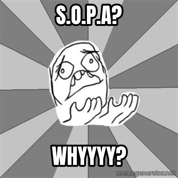 Whyyy??? meme: S.O.P.A? / Whyyyy?