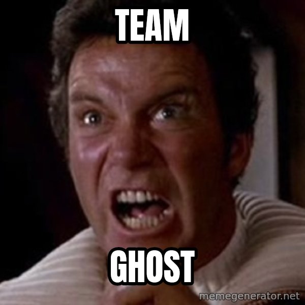 Khan meme: Team / ghost