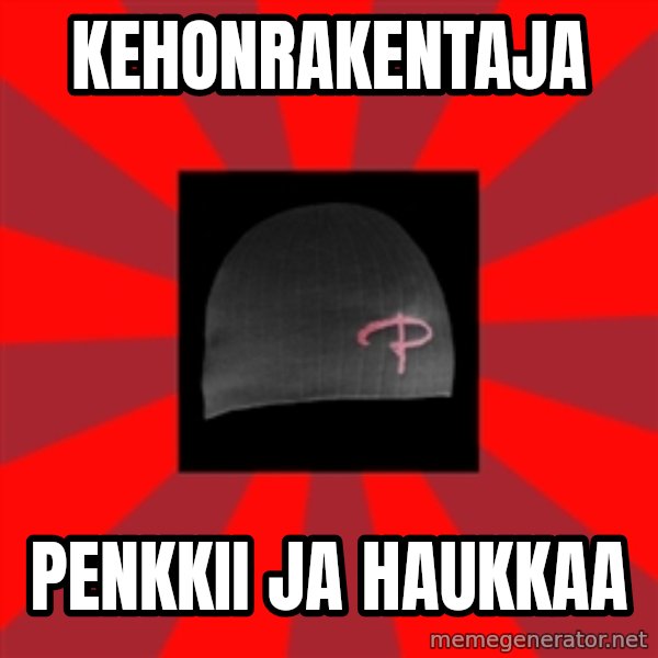 Keskiverto Pakkislainen meme: Kehonrakentaja / penkkii ja haukkaa