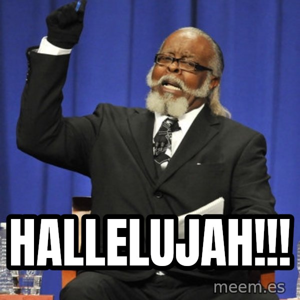 Jimmy Mac meme: hallelujah!!!