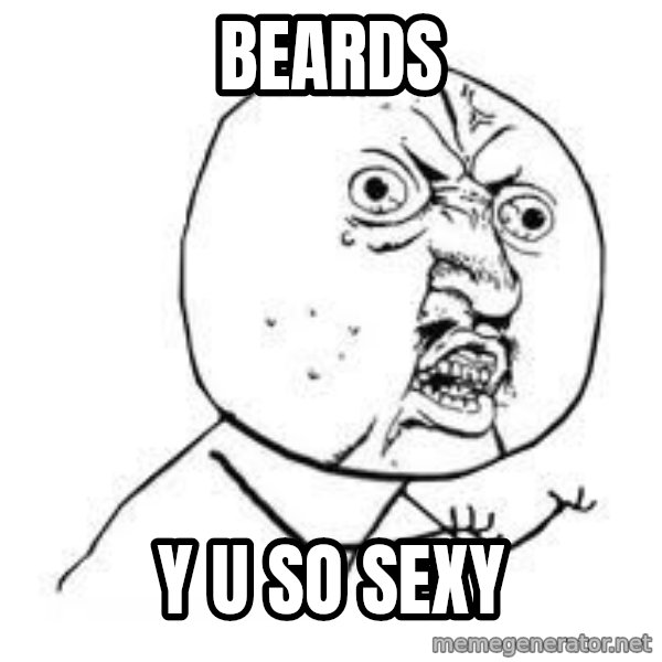 Y U SO meme: BEARDS / Y U SO SEXY