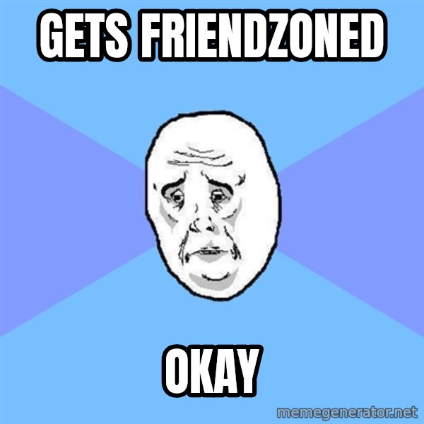 Okay Guy meme: gets friendzoned / okay