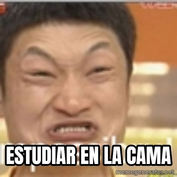 Impossibru Guy meme: Estudiar en la cama