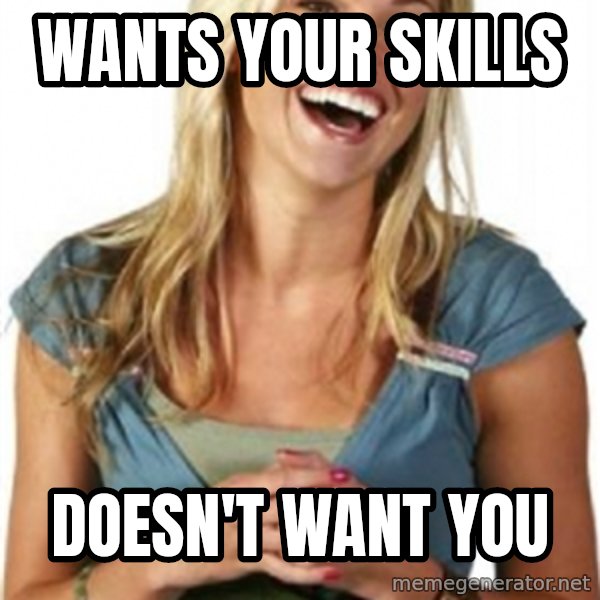 Friend Zone Fiona meme: wants your skills / doesn't want you