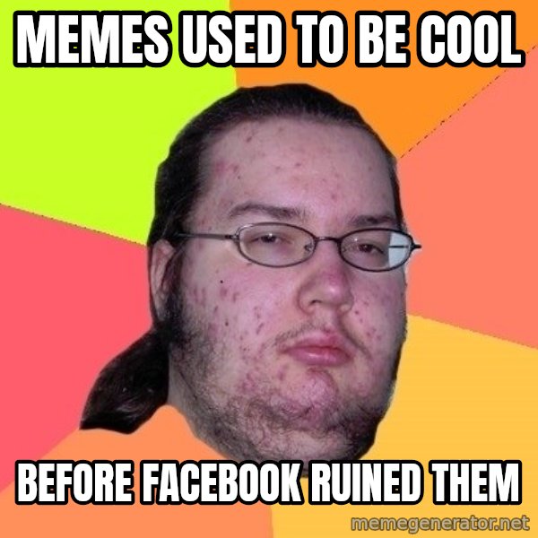 gordo granudo meme: memes used to be cool / before facebook ruined them