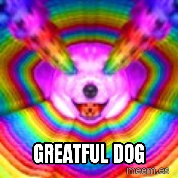 Final Advice Dog meme: gREATFUL dOG