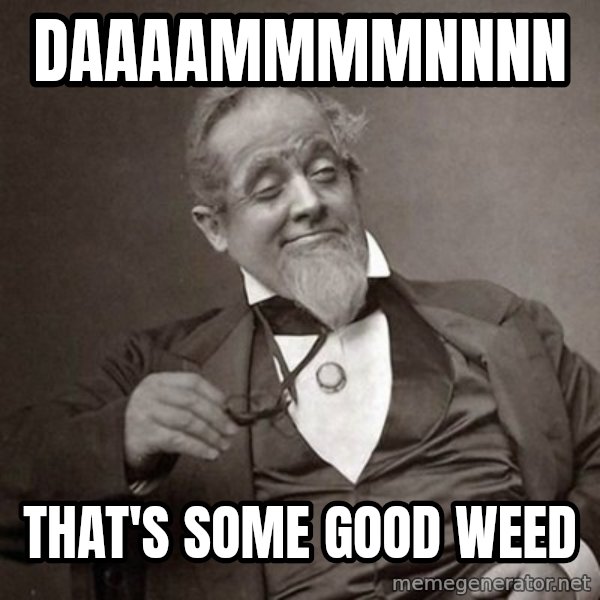 1889 [10] guy meme: DAAAAMMMMNNNN / That's Some Good Weed