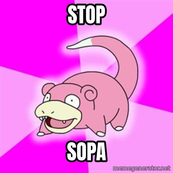 Slowpoke meme: Stop / Sopa