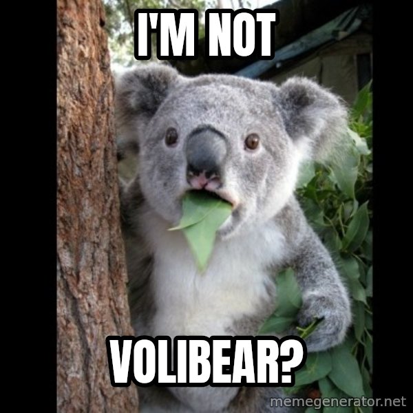 Koala can't believe it meme: I'm not / volibear?