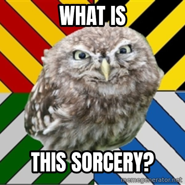 JEALOUS POTTEROMAN meme: What is / this sorcery?