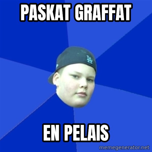 Jonnen Neuvo meme: paskat graffat / en pelais