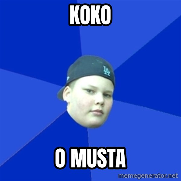 Jonnen Neuvo meme: koko / o musta