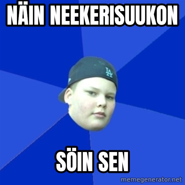 Jonnen Neuvo meme: näin    neekerisuukon / söin sen