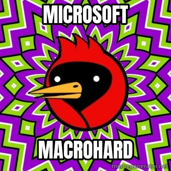 Omsk Crow meme: microsoft / macrohard