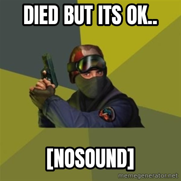 Counter Strike meme: Died but its ok.. / [nosound]