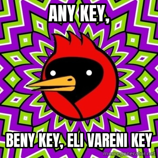 Omsk Crow meme: any key, / beny key, eli vareni key