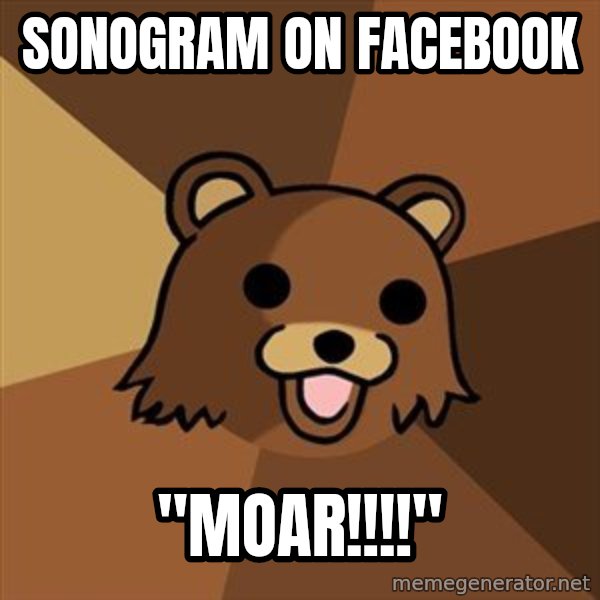 Pedobear meme: sonogram on facebook / "moar!!!!"