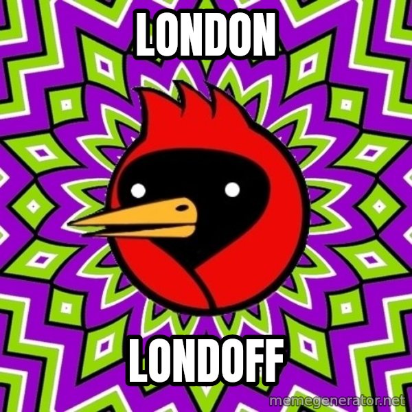 Omsk Crow meme: LONDON / LONDOFF
