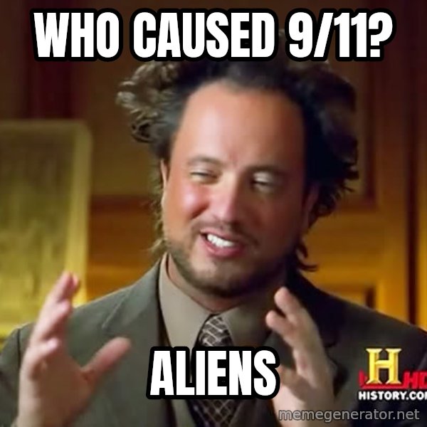 Giorgio A Tsoukalos Hair meme: Who caused 9/11? / aliens