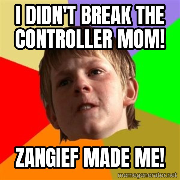 Angry School Boy meme: I didn't break the controller mom! / Zangief made me!