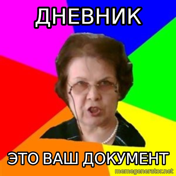 teacher meme: дневник / это ваш документ