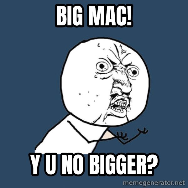 Y U No meme: Big mac! / y u no bigger?