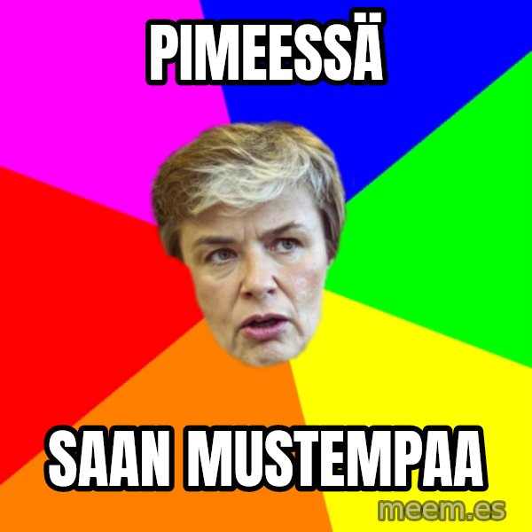 Thorsin Neuvo meme: pimeessä / saan     mustempaa