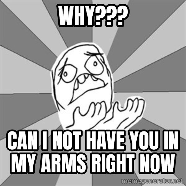 Whyyy??? meme: why??? / can i not have you in my arms right now