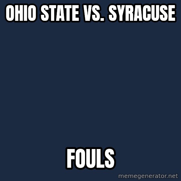 Ancient Aliens meme: Ohio state vs. syracuse / fouls