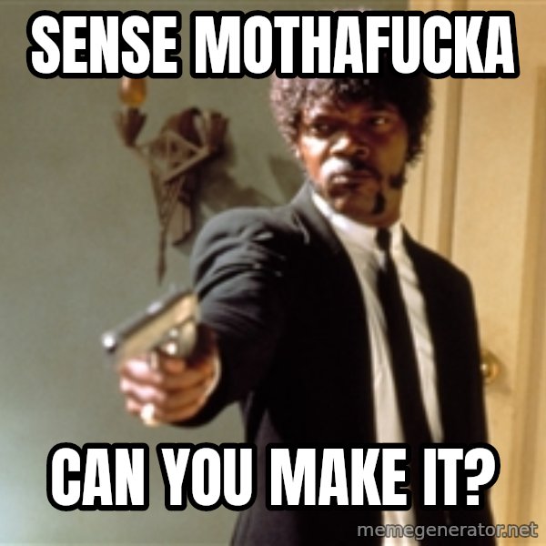 Samuel L Jackson meme: Sense mothafucka / can you make it?