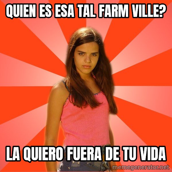Jealous Girl meme: quien es esa tal farm ville? / la quiero fuera de tu vida