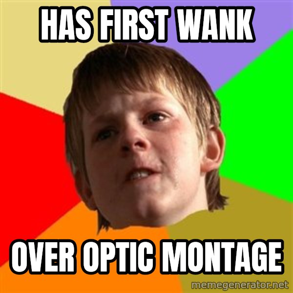 Angry School Boy meme: Has first wank / Over optic montage