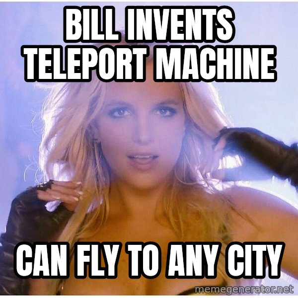 Professor Oak meme: bill invents teleport machine / can fly to any city