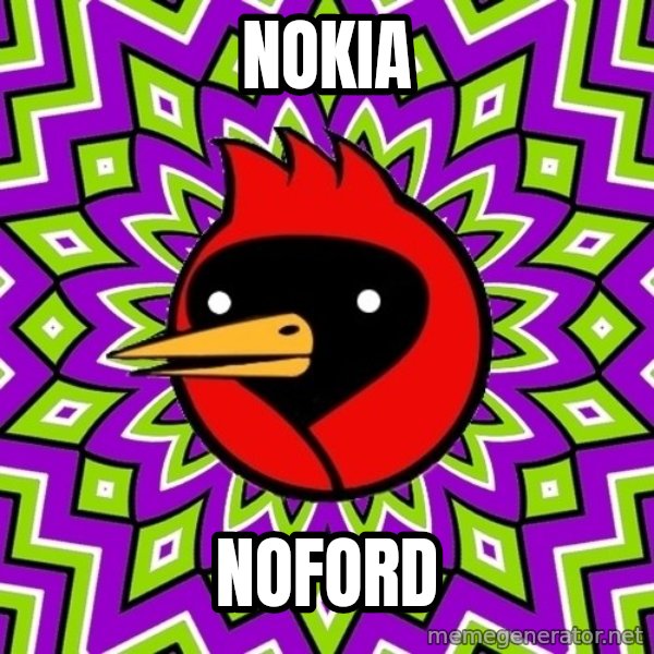 Omsk Crow meme: nokia / noford