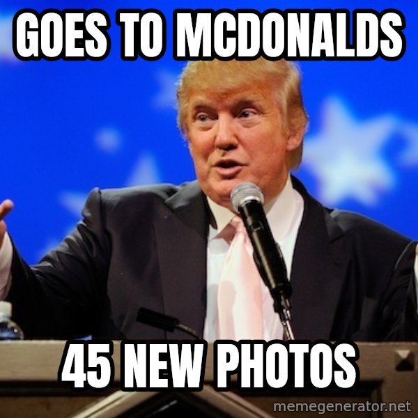 Annoying Facebook Girl meme: goes to mcdonalds / 45 new photos