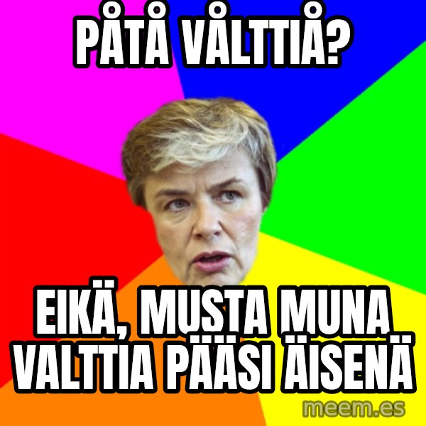 Thorsin Neuvo meme: påtå     vålttiå? / eikä,   musta      muna    valttia      pääsi     äisenä