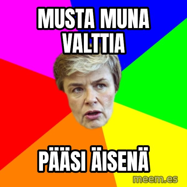 Thorsin Neuvo meme: musta    muna   valttia / pääsi     äisenä