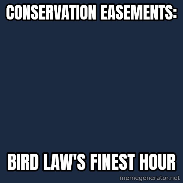 Charlie Day meme: Conservation Easements: / Bird Law's Finest hour