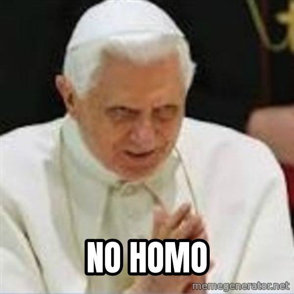 Pedo Pope meme: No homo
